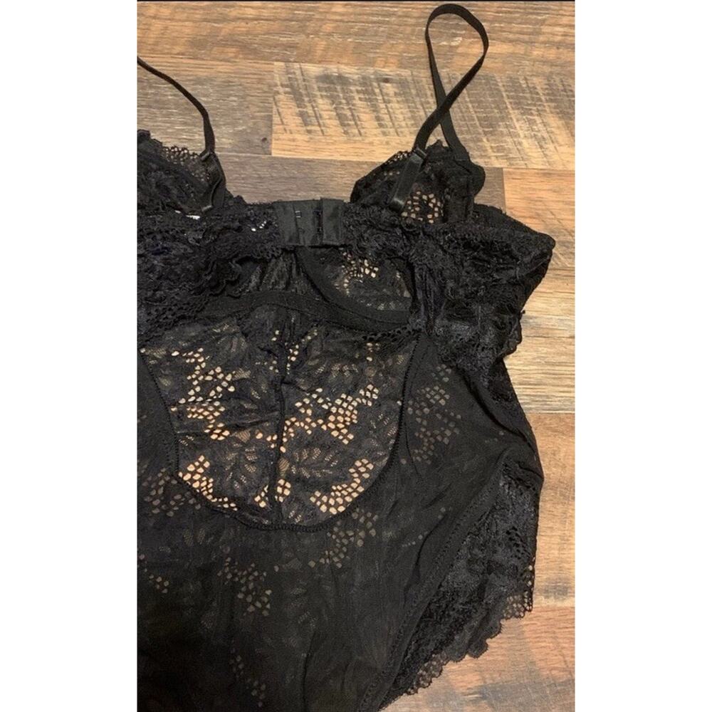 Oh La La‎ Cheri Paris Unlined Teddy Floral Lace 51-11053 (Size L, Black) - Picture 2 of 4